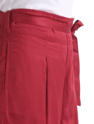 tie front wide leg trouser - 17666481 - Standard Image - 5
