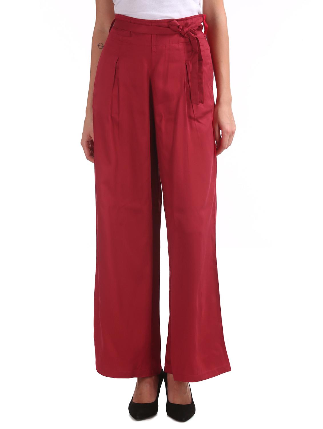 tie front wide leg trouser - 17666481 - Zoom Image - 1