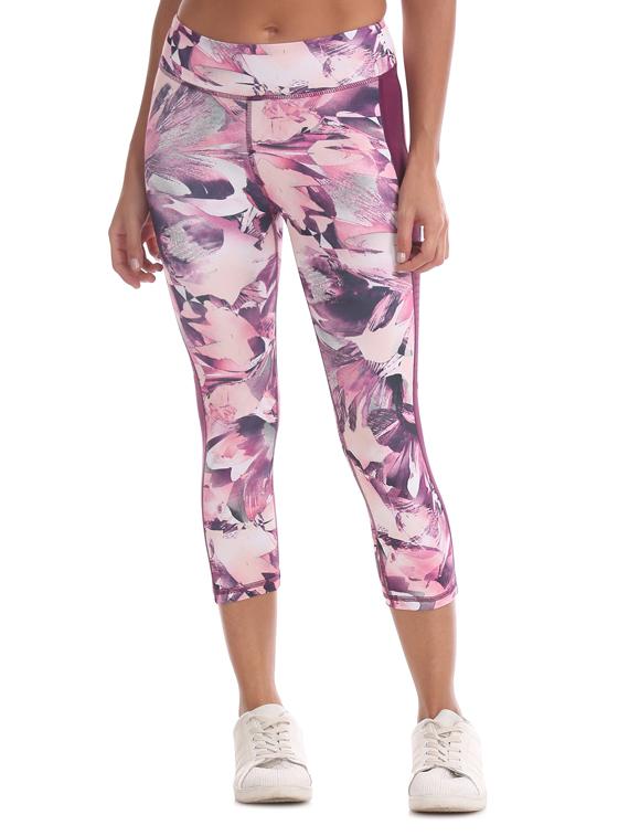 purple polyester flat front trousers - 17666482 - Zoom Image - 1