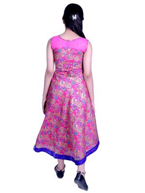 pink printed party gown - 17666515 - Standard Image - 4