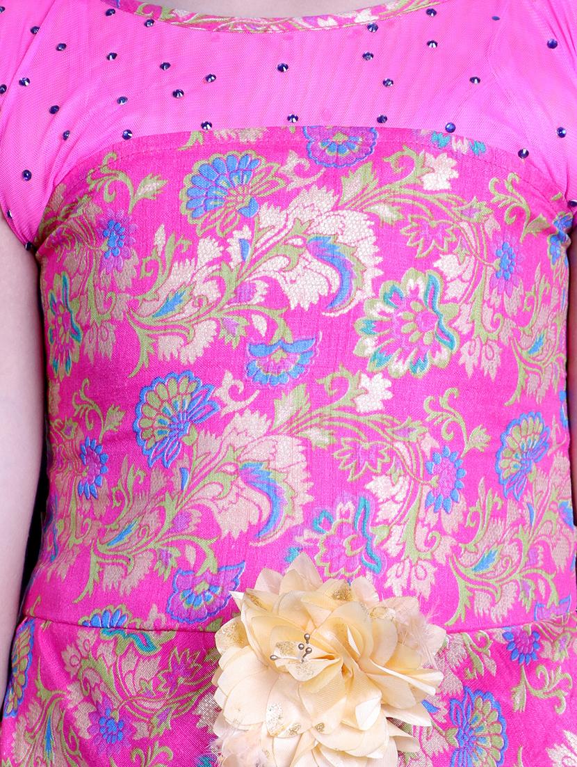pink printed party gown - 17666515 - Zoom Image - 5