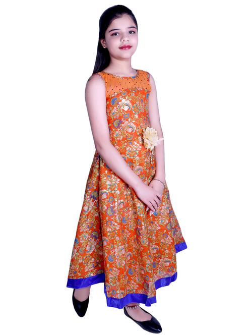 pink printed party gown - 17666516 - Standard Image - 1