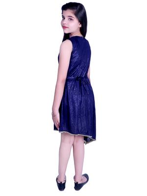 blue lace detail party gown - 17666523 - Standard Image - 4