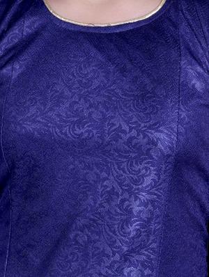 blue lace detail party gown - 17666523 - Standard Image - 5