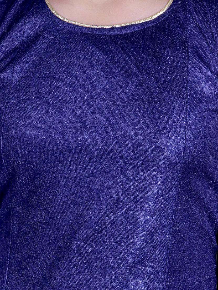 blue lace detail party gown - 17666523 - Zoom Image - 5
