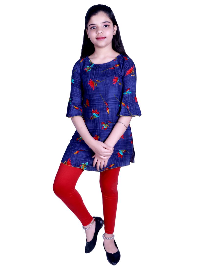 blue rayon suit set - 17666544 - Zoom Image - 2