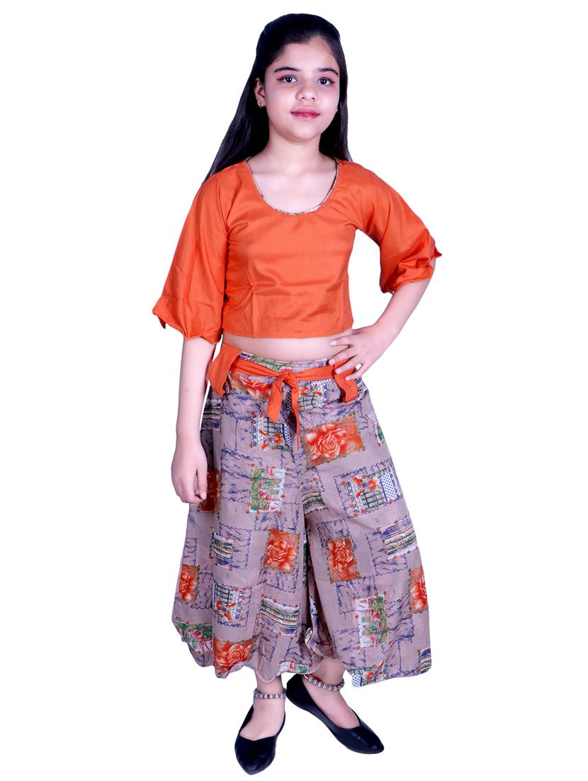 orange rayon suit set - 17666565 - Zoom Image - 1