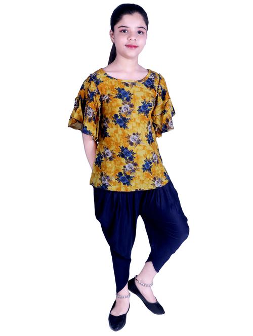 yellow rayon suit set - 17666566 - Standard Image - 1