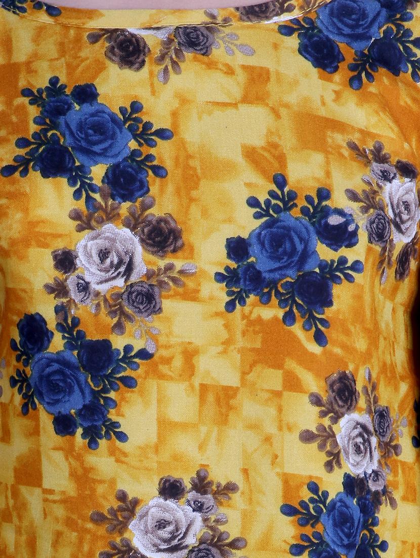 yellow rayon suit set - 17666566 - Zoom Image - 5