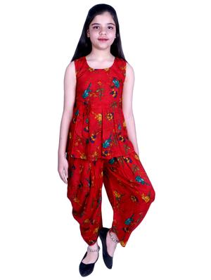 red rayon suit set - 17666573 - Standard Image - 3