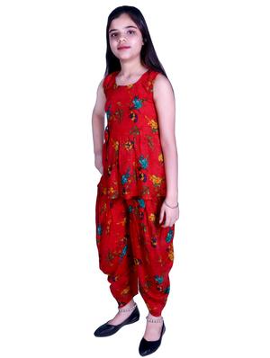 red rayon suit set - 17666573 - Standard Image - 4