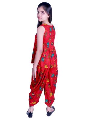 red rayon suit set - 17666573 - Standard Image - 5