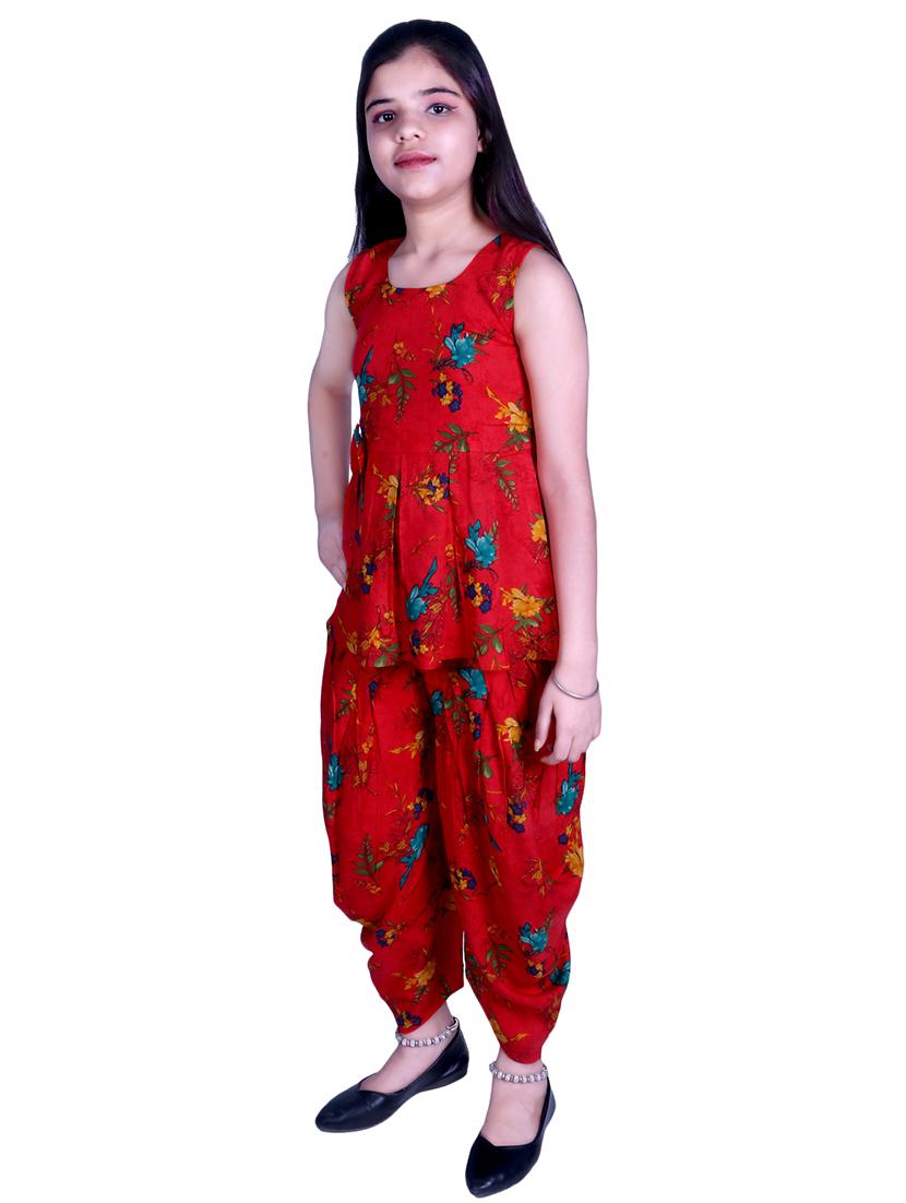 red rayon suit set - 17666573 - Zoom Image - 4