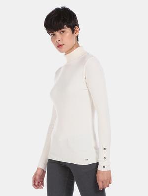 turtle neck textured pullover - 17666607 - Standard Image - 2