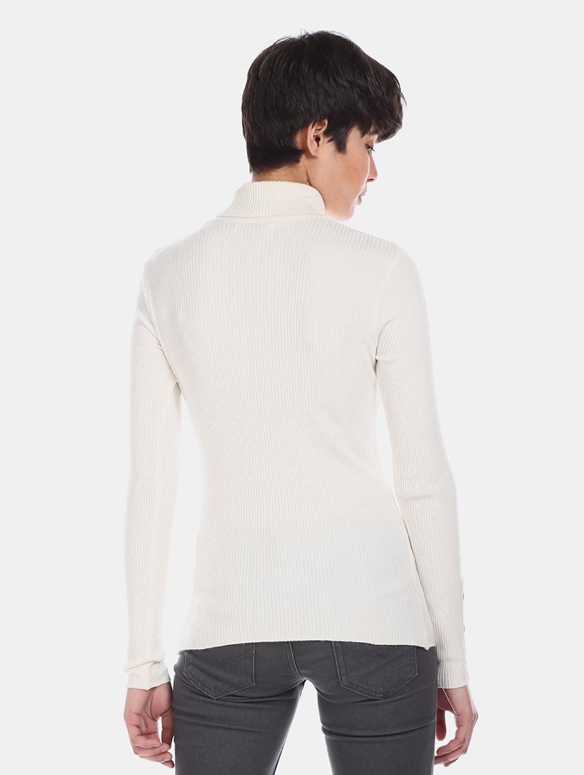 turtle neck textured pullover - 17666607 - Zoom Image - 3