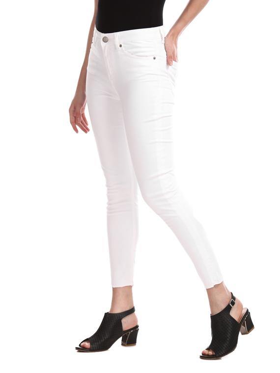 white cotton blend jeggings - 17666655 - Zoom Image - 2