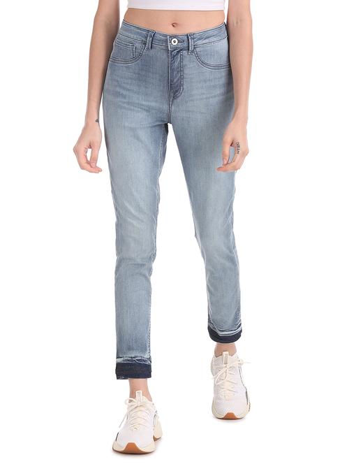 mid rise stone washed jeans - 17666657 - Standard Image - 1