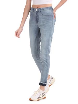 mid rise stone washed jeans - 17666657 - Standard Image - 3