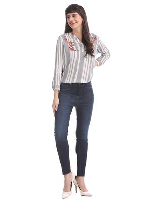 high rise stone washed jean - 17666668 - Standard Image - 5