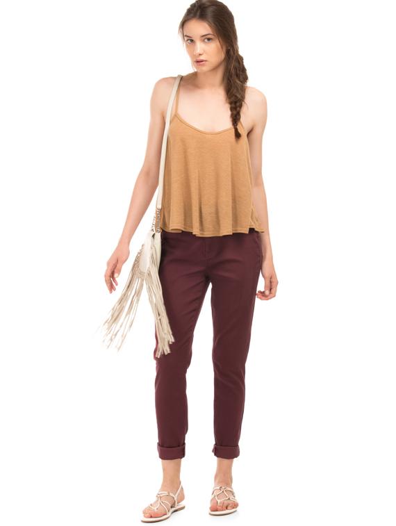 red cotton blend jeggings - 17666676 - Zoom Image - 4
