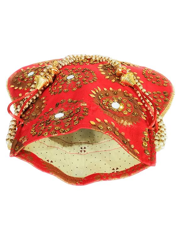 red canvas ethnic potli - 17666823 - Zoom Image - 3