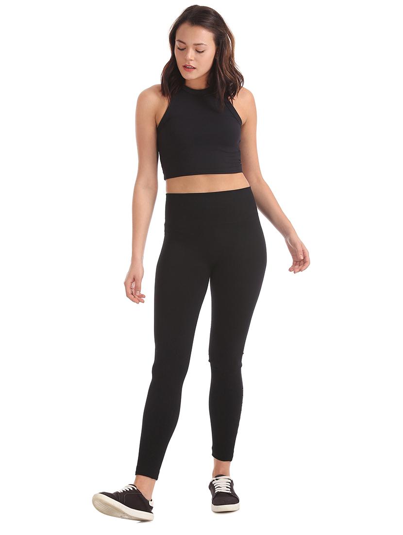 mid rise solid legging - 17666953 - Zoom Image - 4