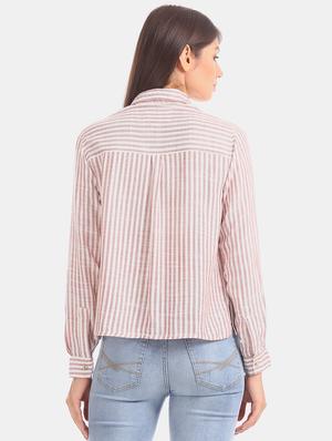 long sleeves striped shirt - 17666958 - Standard Image - 3