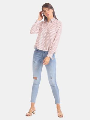 long sleeves striped shirt - 17666958 - Standard Image - 4
