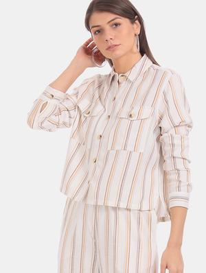 long sleeves striped shirt - 17666960 - Standard Image - 2