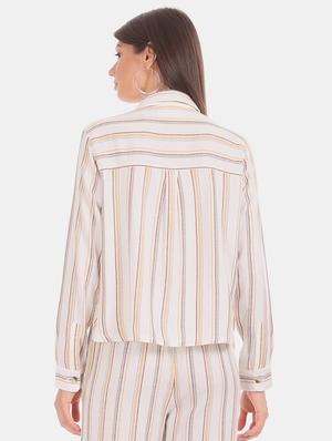 long sleeves striped shirt - 17666960 - Standard Image - 3