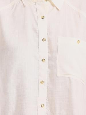frayed hem solid shirt - 17666961 - Standard Image - 5
