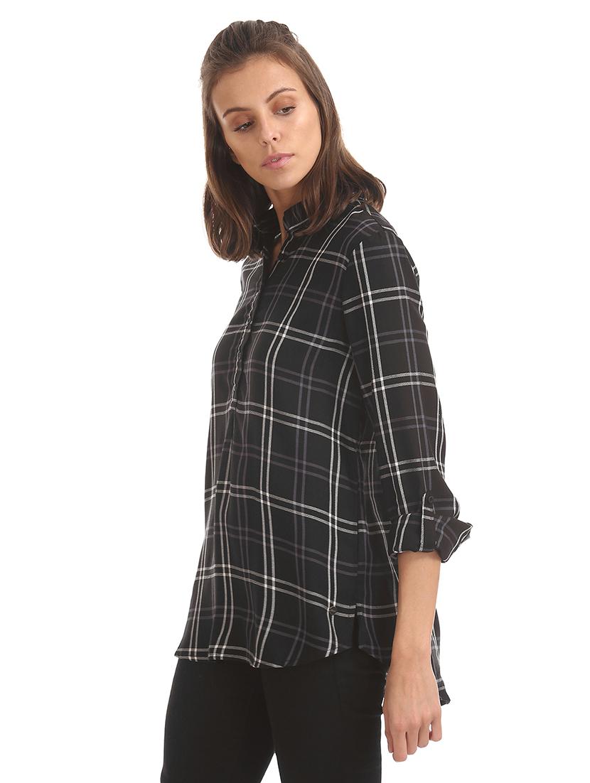 roll up sleeved checkered shirt - 17666969 - Zoom Image - 2