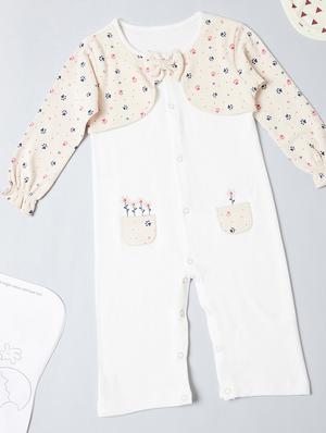 round neck printed onesies - 17666984 - Standard Image - 3