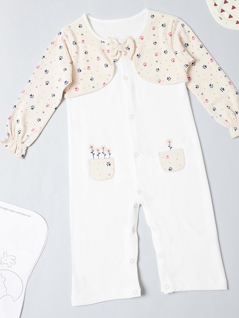 round neck printed onesies - 17666984 - Zoom Image - 3