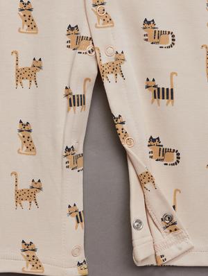 set of 2 round neck printed onesies - 17666992 - Standard Image - 4