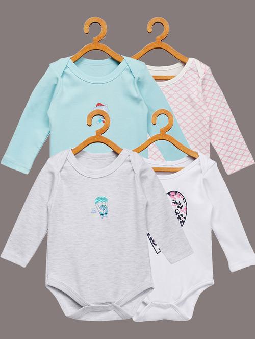 set of 4 printed rompers - 17666999 - Standard Image - 1