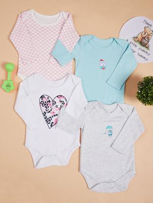 set of 4 printed rompers - 17666999 - Standard Image - 3