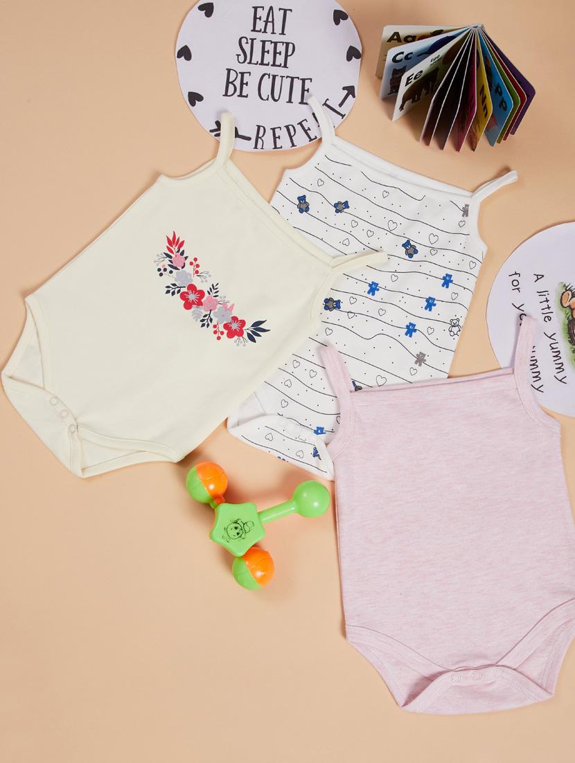 set of 3 printed rompers - 17667005 - Zoom Image - 2
