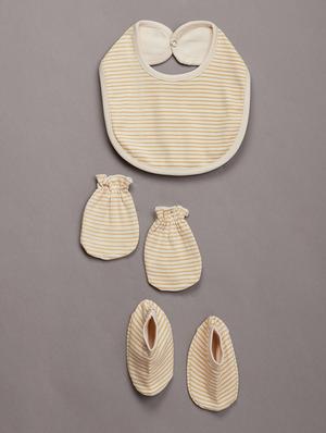 3 pcs set -bib, mittens & booties - 17667012 - Standard Image - 2