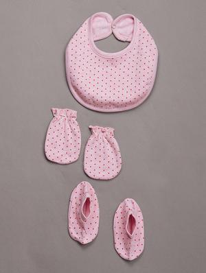 3 pcs set -bib, mittens & booties - 17667015 - Standard Image - 2