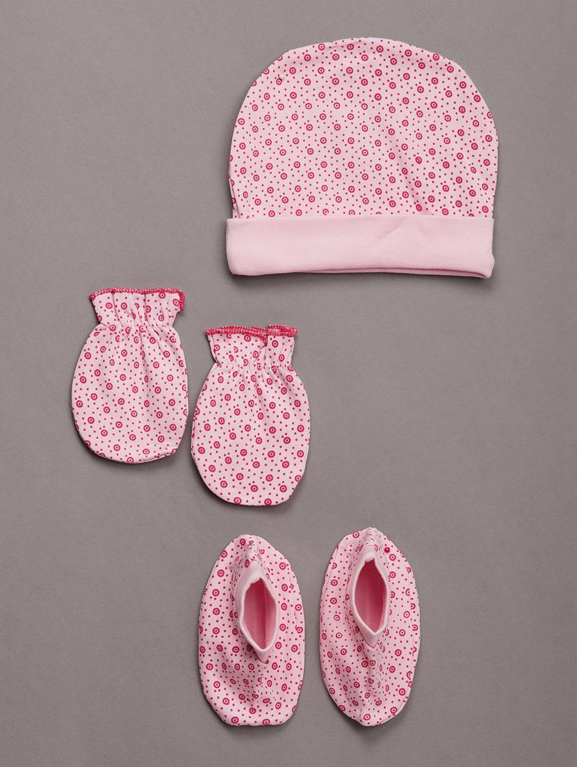 3 pcs set -bib, mittens & booties - 17667020 - Zoom Image - 1