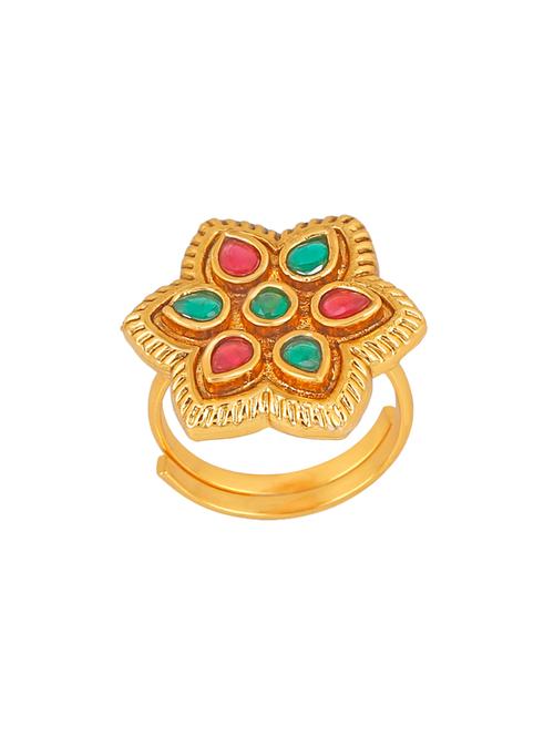 multi colored metal finger ring - 17667097 - Standard Image - 1