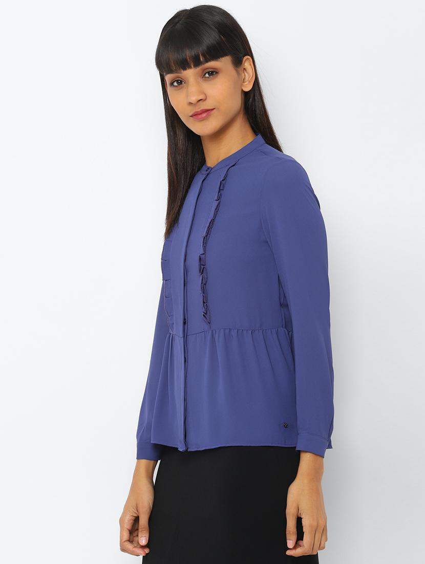 mandarin neck solid top - 17667284 - Zoom Image - 2
