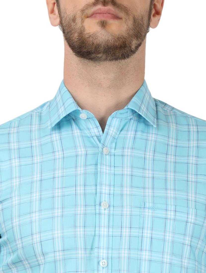 blue checkered casual shirt - 17667361 - Zoom Image - 5
