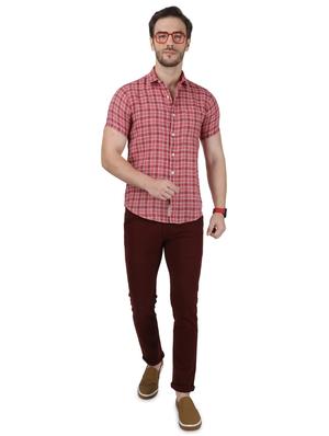 red checkered casual shirt - 17667363 - Standard Image - 4