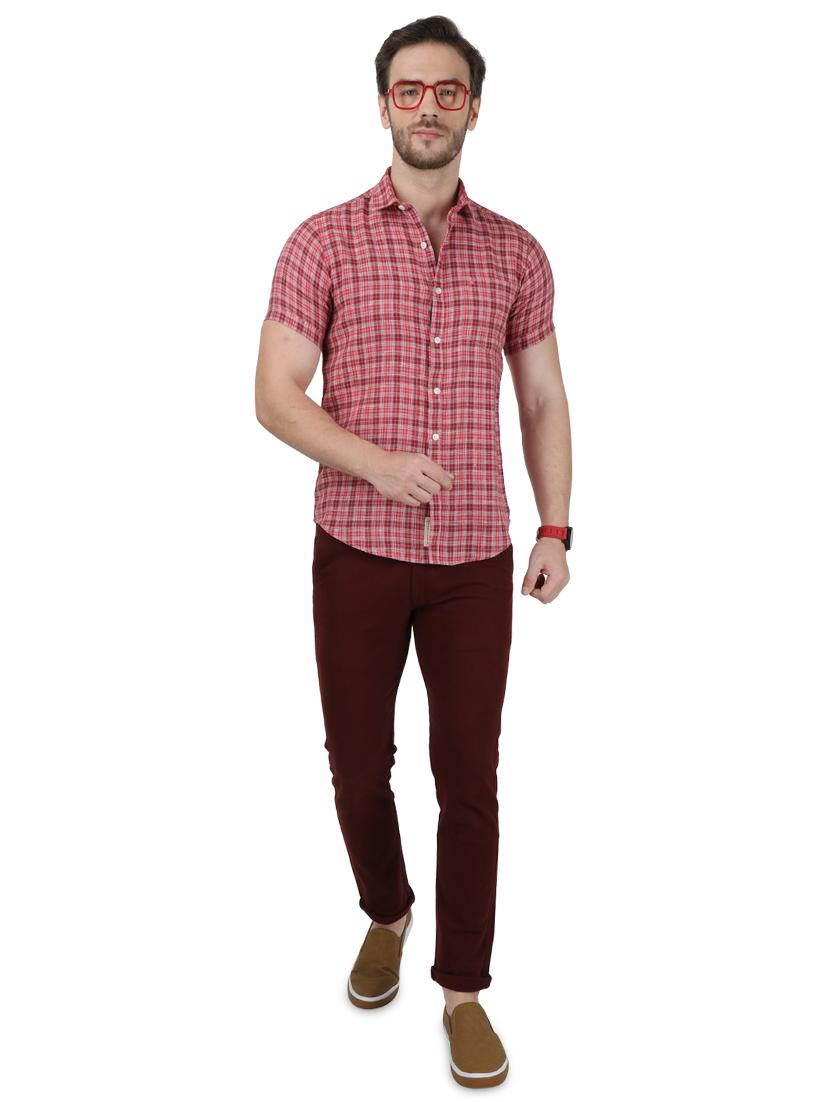 red checkered casual shirt - 17667363 - Zoom Image - 4