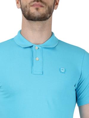 blue solid polo t-shirt - 17667377 - Standard Image - 4