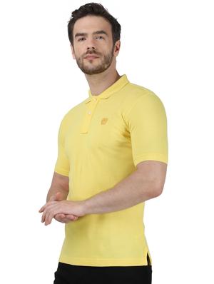 yellow solid polo t-shirt - 17667380 - Standard Image - 2