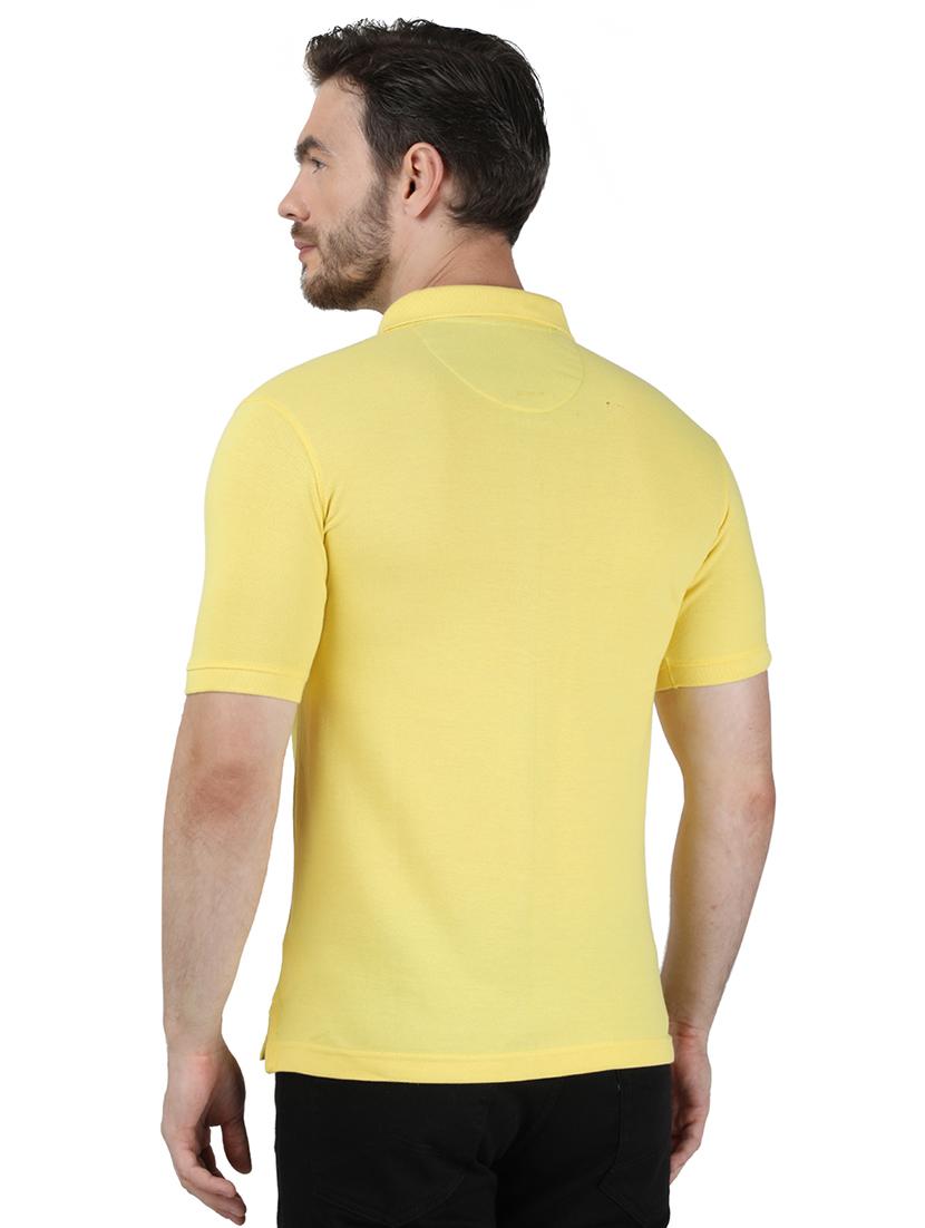 yellow solid polo t-shirt - 17667380 - Zoom Image - 3