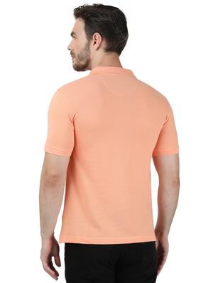 peach solid polo t-shirt - 17667381 - Standard Image - 3